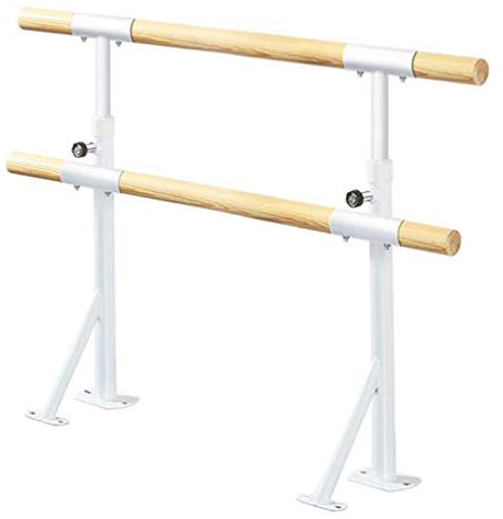 CWCQGH Tanzstange, Ballettstange, doppelschichtige Feste anhebbare Ballettstange, verstellbare Ballettstange für Kinder und Erwachsene, Heimtanz-Fitness EU,White (2M) EU