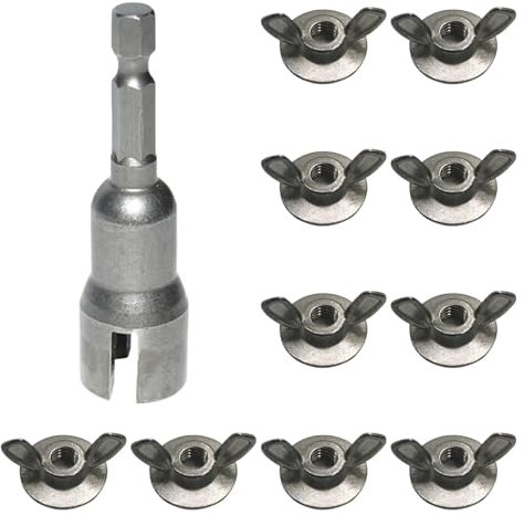 Flügelmuttern,Flügelmuttern in verschiedenen Größen,Multifunktionale Schmetterlingsflügelmutter - Handschraubenmutter, Flügelmutter aus Legierung für Zuhause, Frauen, Männer, Erwachsene