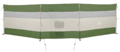 vidaXL Camping-Windschutz Grün 508x130 cm Wasserdicht, Windschutz für Camping, Wohnwagen Windschutz, Zelt Windschutz, Windschutz für Wohnwagen