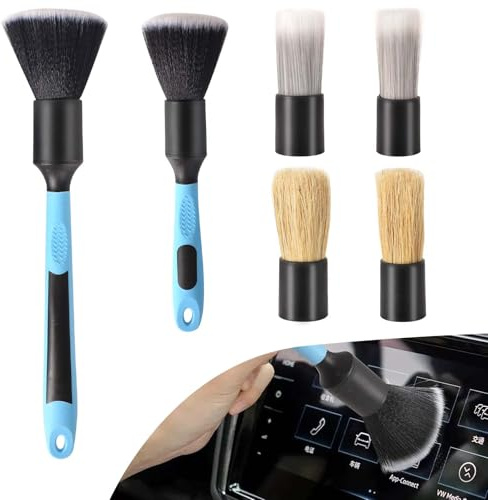 8 Stück Car Reinigungspinsel Brush, Ultrafeine & Weiche Reinigung Pinsel Autopflege, Auto Detailing Bürsten für Tiefenreinigung, Auto Detailing Reinigung Pinsel Set für Auto Innenraum und Außenraum