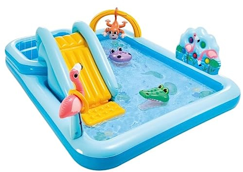 Piscina Hinchable， Piscina Grande con Soportes Familiar elevada Se Puede Nadar Gratis Piso Cubierto de Tela Infantil Verano