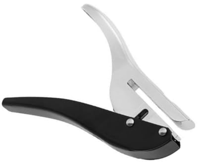 Homoyoyo Einzelloch Stanzer Metall Lochzange mit Ergonomischem Griff Starker Büro und Heim Lochstanzer für Papier PVC Folie Praktischer Papierlocher für Schule und Bastelprojekte Schwarz
