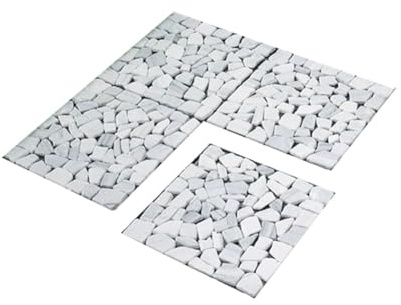 10 piastrelle in legno e plastica per terrazze, piastrelle per pavimenti per docce da giardino, pavimenti ad incastro per interni ed esterni, pietre decorative da giardino(White-E)