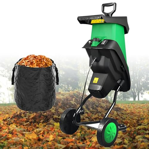 ExoticaBlend Broyeur de Branches et Broyeur de Branches Électrique avec Sac de Ramassage de 50 L, Broyeur de Branches Électrique pour Le Paillage, Le Compostage, Le Nettoyage