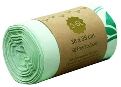 Osmond Compostable Trash Bags 10L, Biodegradable Kitchen Food Waste Bag, Corn Starch Garbage Bags, Kitchen Scraps Bag
