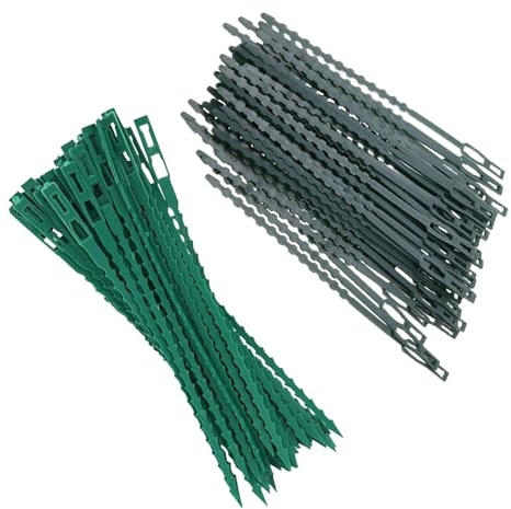 Mikinona 300 Pezzi Fascette da Giardino Verdi Flessibili Regolabile per Piante Arbusti e Alberi Supporto Resistente e Morbido per Steli Sensibili per Uso Esterno e Interno
