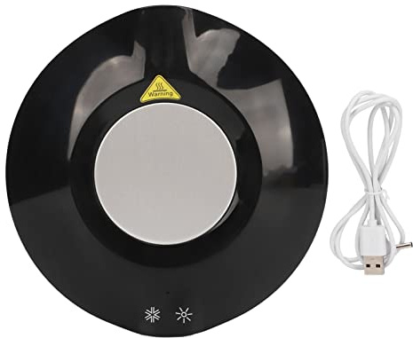USB Powered Coffee Warmer & Cooler | 2 in 1 Cup Mat Keeps Drinks at 65°C / 40°F | Electric Warmer for Ceramic Mugs/Milk Bottles/Travel Tumblers | ABS Plastic, Safe & Easy