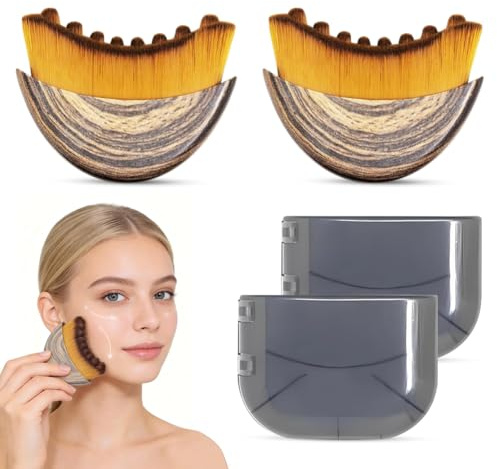Brosse de Contour pour le Visage, 2 Pièces Lymphatique pour Le visage, Brosse à Sec pour le Vi-sage, pour le vis-age, s'applique au vis-age, à la sculpture du menton et de la mâchoire