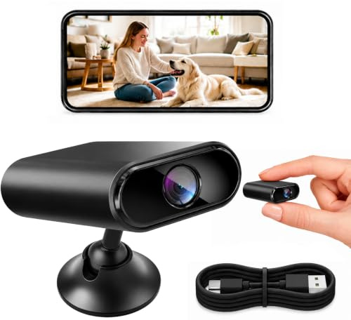 livager Mini Spy Hidden Camera 1080P, Wireless WiFi with App | Night Vision, 90° Ultra Wide Angle Portable Nanny Cam for Home Room Indoor Office Baby Pet Monitoring Compact Video Recorder