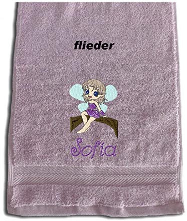 Besticktes Gästehandtuch Kinderhandtuch Elfe personalisiert mit Namen | in verschiedenen Handtuchfarben mehrere Stickmotive