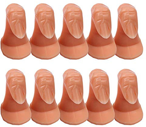 AIITLLYNA Nail Art Hand,Flexible Silikon Übungshand Maniküre Training Nageldesign, Fake Finger Praxis Modell mit Nail Tipps für DIY Maniküre Nail Art Training Pack von 10