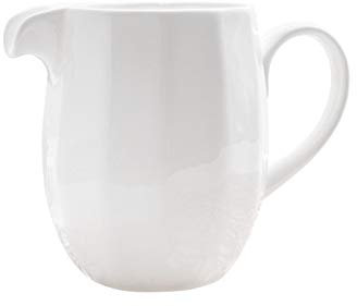 bricco latte Grande capacità Creamer in ceramica in ceramica bianca classica con manico 750ml / 25.36oz Caffè con latte Brocca del latte Zucchero e caffettiera set piatti