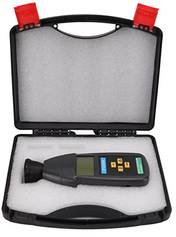Stroboscope Numérique LCD Tachymètre Flash Portable Compteur de Mesure de Vitesse de Rotation sans avec Boîte de Rangement 60-19,999RPM DT2239B Écran LCD Rétroéclairé