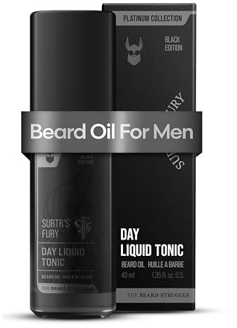 The Beard Struggle Day Liquid Tonic Bartöl für Männer – Platinum Collection (Surtr's Fury) – Bartpflege & Bartwuchsöl 30 ml