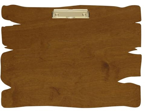Bütic Holz Klemmbrett Holzbrettform Teak für DIN A3 A4 A5 A6 aus 3 mm Birkensperrholz und mit widerstandsfähigem Klarlack versiegelt