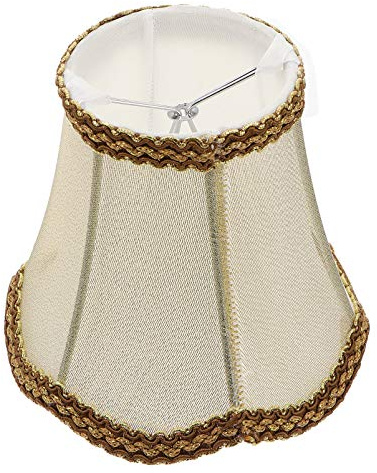 LALAFINA 1pc Cloth Lamp Shade European Style Lampshade Vintage Bell Lamp Shade for Table Wall Lamp Living Room Decoration, Golden
