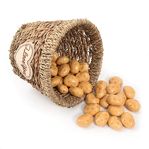 HUIANER Mini Artificial Potatoes, 40PCS Fake Potatoes Simulation Mini Vegetable for Home Kitchen Photography Party Decoration, 3.5cm