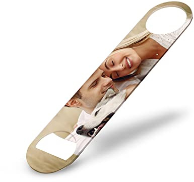 Personalised Custom Printed Bar Blade with Text & Logo Steel Bottle Speed Opener - Full Colour