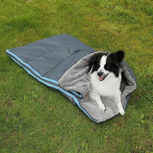 your GEAR Lodi 3-in-1 Hundeschlafsack 120x100 cm – wasserdichte Hundedecke & Hundehandtuch – Isoliertes Hundebett Outdoor & Camping – Waschbare Thermodecke für Hunde – Inklusive Packsack