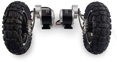 L-faster Kit di conversione per motore a doppia azionamento, 24 V, 350 W, 25 x 7,6 cm, per carrello da giardino e carriola (24 V 350 W max 8 km/h)