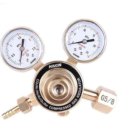 Messing-Hochdruck-Sauerstoff-Stickstoff-Argo-CO2-Reglerventil-Druckminderer 20 MPa Druckeinstellbereich 0~0,1 MPa (Size : Gauge 1.6X25)