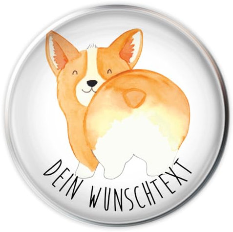 Mr. & Mrs. Panda Personalisierter Waschbecken Stöpsel Corgi Po - Personalisierte Geschenke, Selbst gestalten, Personalisierter Abflussstöpsel,