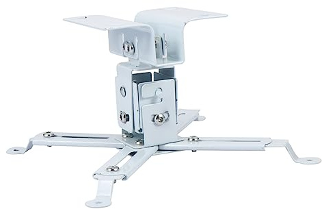 Homoyoyo Universal Projector Bracket Wall Hanging Steel Mount White Super Compatible Floor Mounted Holder for Projector Home and Office Use