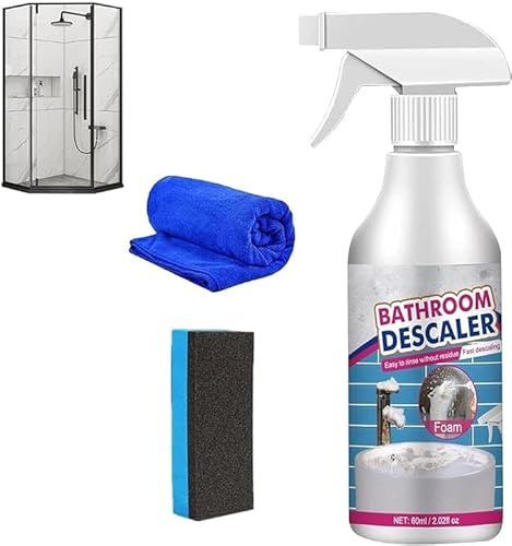 Badezimmer-Entkalker-Reiniger, hartnäckige Flecken, Badezimmer-Entkalker-Spray für Badewanne, WC, Bad, Dusche, Waschbecken, Badezimmer-Schaumreiniger-Spray (1 Stück)