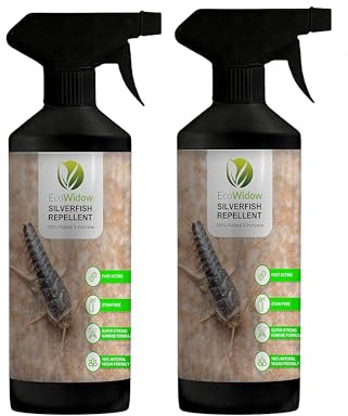 Ecowidow Insect Repellent Spray - Natural Silverfish Repellent - Eco Friendly, Plant-Based Pest Control Silverfish Spray with Aromatherapy -Ready to use - Long-Lasting 500ml Bottle