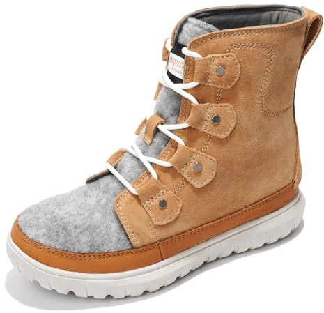 Project Cloud 100% Genuine Leather Womens Snow Boots- Genuine Leather Waterproof Memory Foam Insole and Non-Slip Winter Snow Boots For Women Footwear - Outdoor Shoes (Leonora, CML, 7.5)