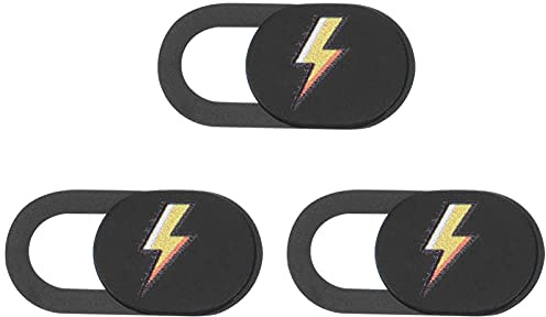 jojofuny Film Adhésif Protection Anti-Regard Facile à Installer pour Lot de 3 Pièces Confidentialité en Abs Noir Cache Webcam Ordinateur Portable et Tablette