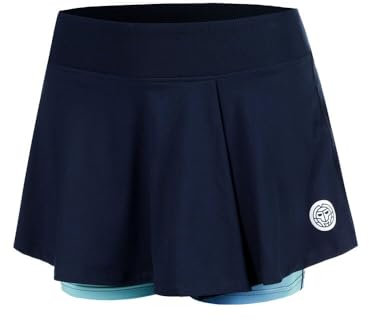 BIDI BADU Damen Rock Spectrum Printed Wavy Skort Dunkelblau-Hellblau XL
