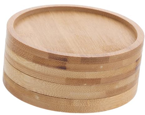 FUTUREORYY 4stücke Untersetzer Aus Holz Für Tassen DIY Bastelset rutschfeste Becherunterlagen Für Haushalt Und Tisch Wiederverwendbare Holzmatten Für Kaffeetassen Und Wassergläser