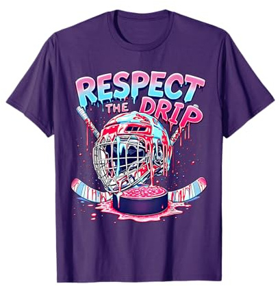 Hockey Drip for Boys Ice Cream Drip Youth Kids Funny Sports T-Shirt