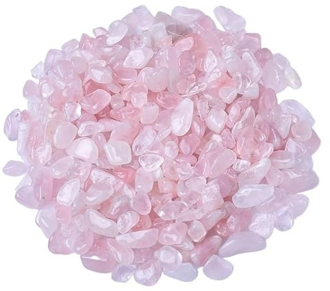 BASXDRFXZ Cristal en Vrac Gravier en Cristal Rose Naturel, Petites Particules, litière for Aquarium, jardinière, Pierre décorative for aménagement paysager pour Le Culbutage(5-7mm,1000G)
