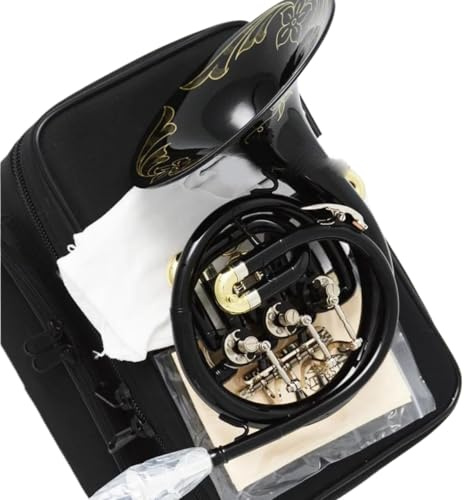 Professionelles Waldhorn Mini-Waldhorn In Schwarzlack Bb-Tonart Inkl. Koffer Und Mundstück