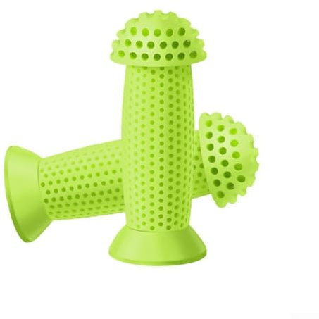Bulevisiter Poignées de guidon de vélo pour enfants de 19 mm, couvre-poignées en caoutchouc souple avec design antidérapant, 1 paire de poignées confortables en noir et noir