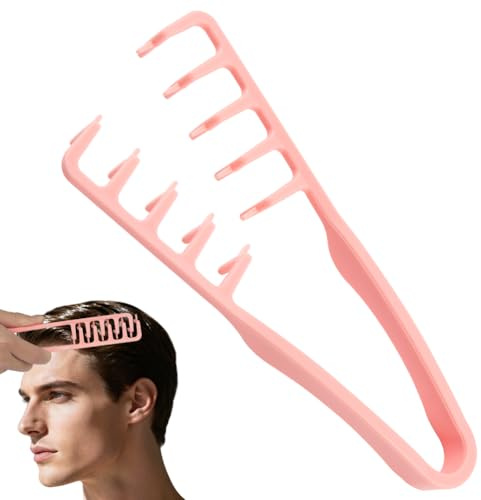 AYBUY Texture Comb, Wide Tooth Styling Comb, Roots Volume Tool Fluffy Styling Combs Hair Accessories for Volume and Grooming Accessory Seam Covering Bangs Hairdressing (Pink)