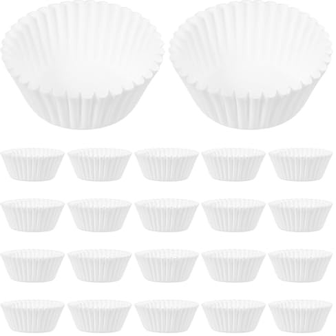 Zerodeko de Moldes de Papel y Repostería para Fiestas 1000 Piezas Soportes Desechables para Hornear Diseño Sencillo y Delicada para Blancos