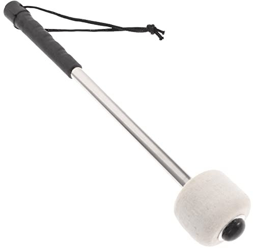 Trommelstock, Filz Kopf Trommel Schlägel, Filz Kopf Schlagzeug Schlägel, Pauken Trommelstock Edelstahl mit Rutschfester Griff für Pauken, Snare Drum, Schlaginstrument for