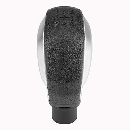 Aramox Pomo de Palanca de Cambios, Estilo de Coche Negro, Perilla de Palanca de Cambios de 5 Velocidades Compatible con 307 206 207 408 308
