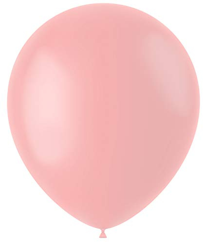 Folat 19627 - Latex Luftballons Oval - rosa matt - 33cm - 50 Stk.