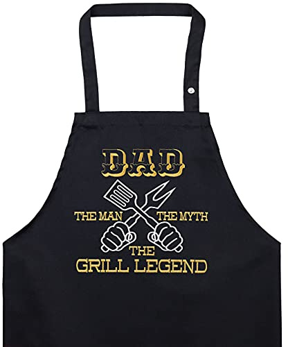EXPRESS-STICKEREI Cooking apron Grillmaster dad Adjustable Kitchen Aprons with Pocket | adjustable neck strap