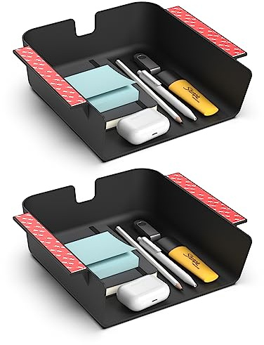 HumanCentric Étagère de Rangement Sous le Bureau, Paquet de 2 | Pour Bureaux, Tables, Postes de Travail, Bureaux Assis-Debout, Remplace Tiroirs, Paniers Métalliques