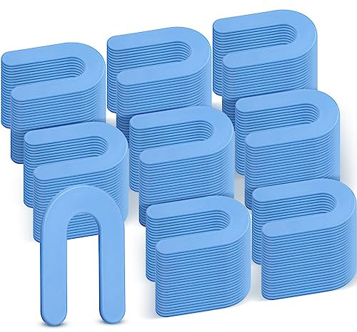 Thyle 1500 Stück Hufeisenscheiben Fliesenkreuze blaue Fliesenkreuze 1/16 Zoll strukturelle U-förmige Kunststoffscheiben zum Nivellieren