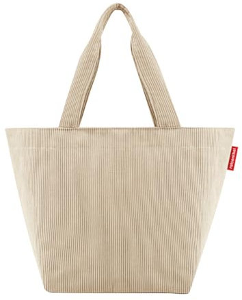 reisenthel shopper M in cord sand – Geräumige Shopping Bag und edle Handtasche in einem – Aus wasserabweisendem Material