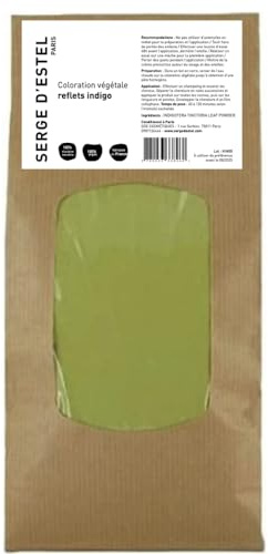 SERGE D'ESTEL PARIS - Henné Indaco 1KG - Henné Nero - Colorazione 100% vegetale che copre i primi capelli bianchi naturalmente - INDIGOFERA TINCTORIA LEAF POWDER