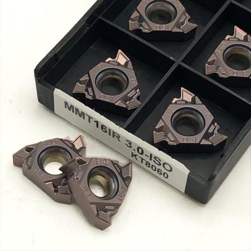 10 Stück Gewindeeinsatz hochwertige Hartmetallklinge for Werkzeuge 16ER/IR1.0 16ER1.25 16ER1.5 16ER1.75 16ER2.0 16ER2.5 16E3.0 KT8060(16IR3.0-ISO KT8060)