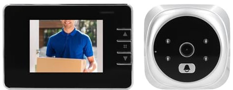 Cámara de Mirilla con Visor de Puerta, Timbre de Vídeo Digital con Audio Bidireccional, Visión Nocturna, Pantalla LCD y Gran Angular de 120 Grados, Cámara de Puerta Digital