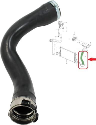 Intercooler Turbo - Tubo de manguera para Opel Insignia 2.0 CDTI (2008-2017) 13242121 860118 22990025 Negro